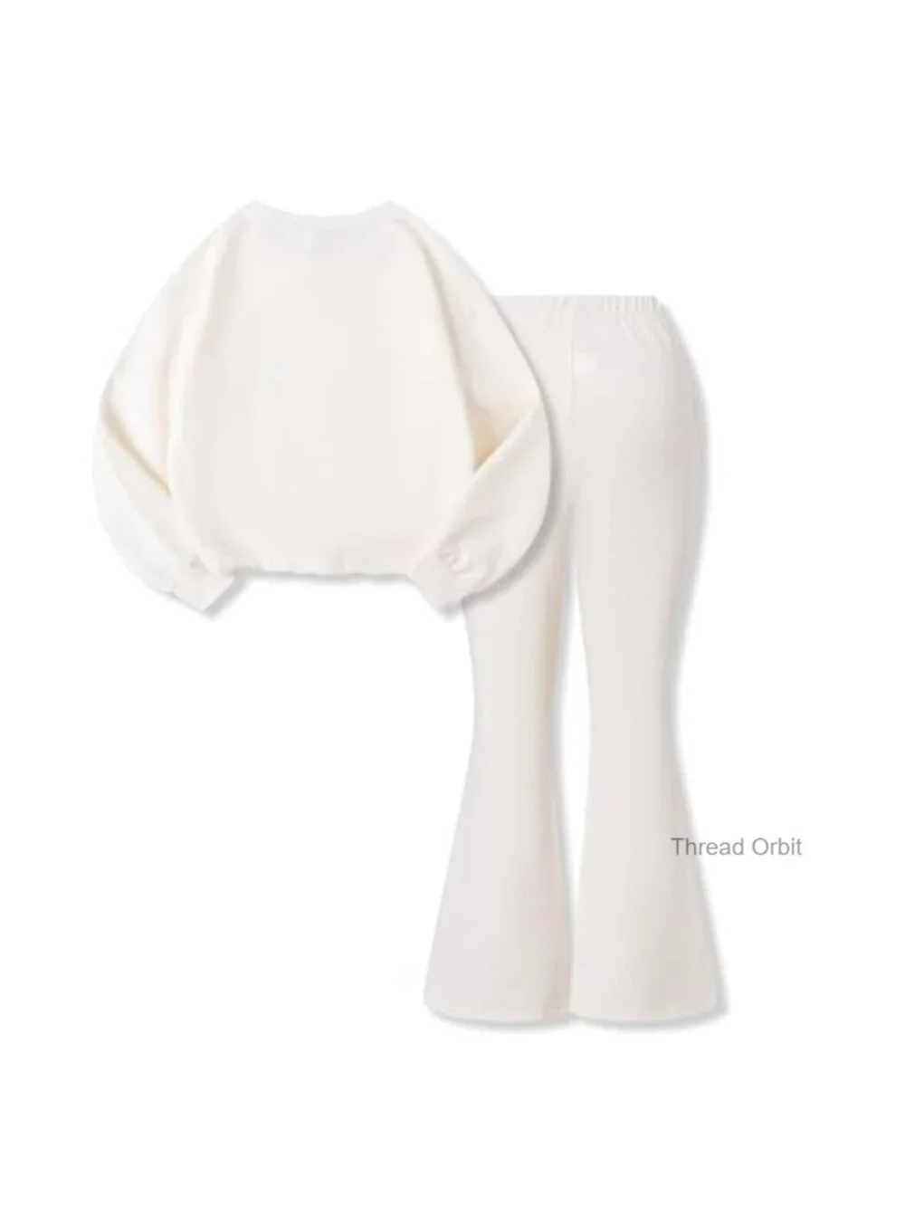 Tween Girls Long Sleeve Graphic Sweatshirt + Bow Knot Pants 2 Piece Set